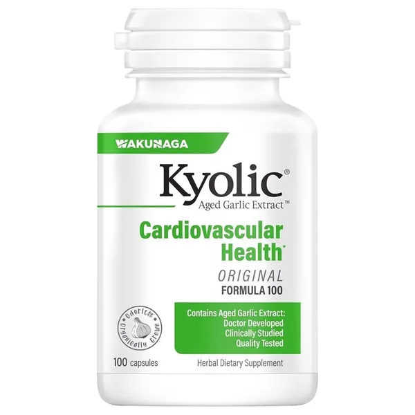 Kyolic, Aged Garlic Extract, Cardiovascular Health, Original Formula 100, 100 Capsules (300 mg per Capsule)