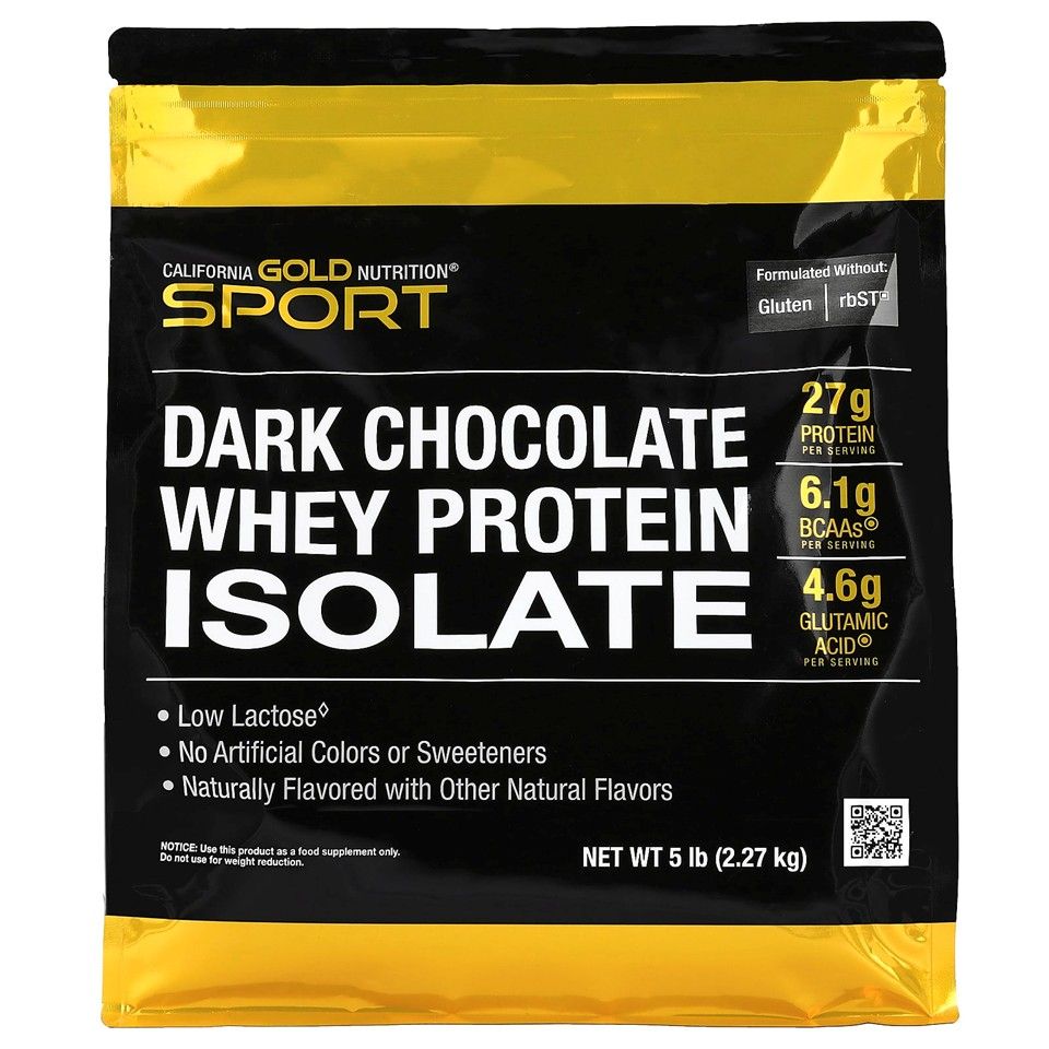 California Gold Nutrition, Sport, Whey Protein Isolate, Unflavored, 1 lb (454 g)