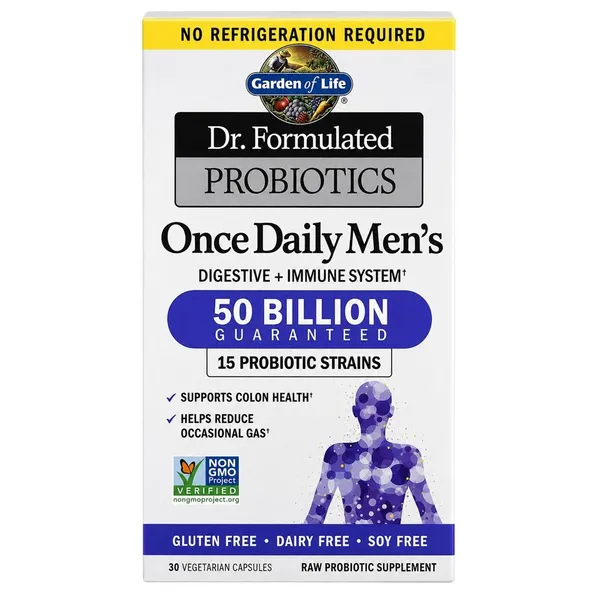 Garden of Life, Dr. Formulated Probiotics, Once Daily Men's, 50 Billion, 30 Vegetarian Capsules