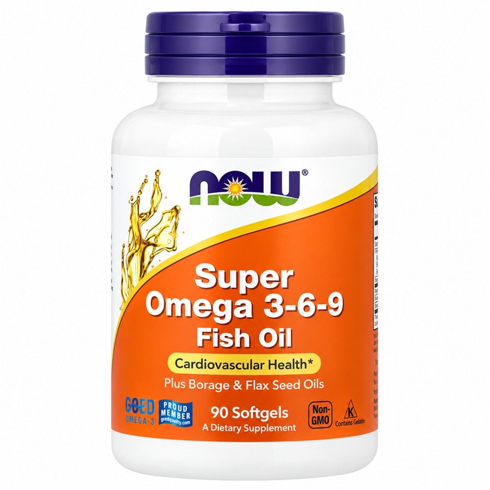 NOW Foods, Super Omega 3-6-9 Fish Oil, 90 Softgels