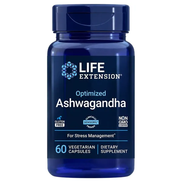 Life Extension, Optimized Ashwagandha, 60 Vegetarian Capsules (125 mg per Capsule)