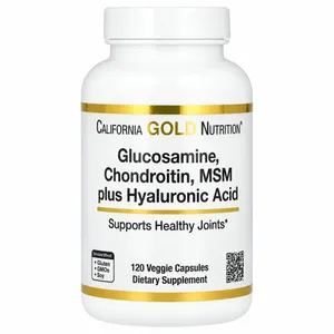 California Gold Nutrition, Glucosamine, Chondroitin, MSM Plus Hyaluronic Acid, 120 Veggie Caps
